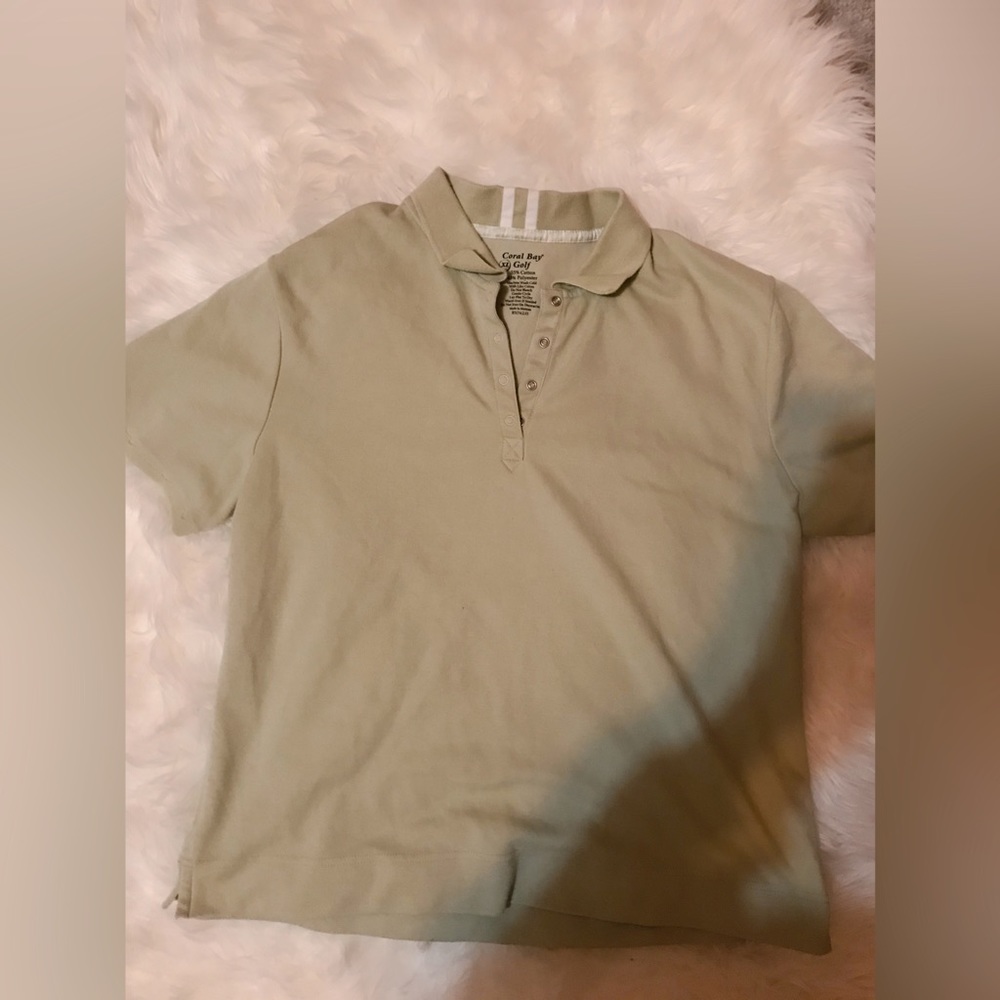 sage green polo shirt